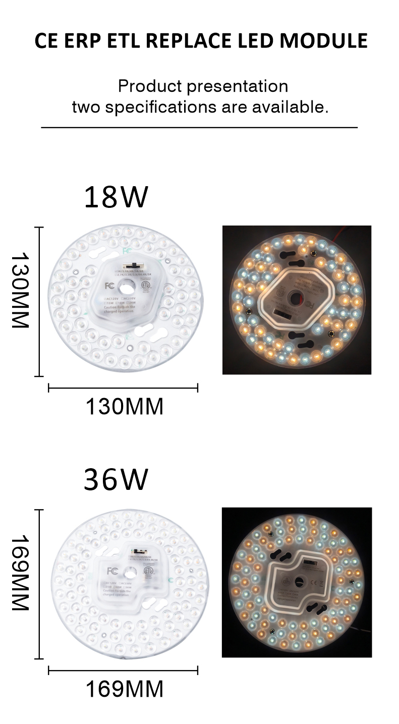 Led Ceiling Module High Quality No Flicker Ceiling Flush Light AC 220V 18W LED DOB Module ...
